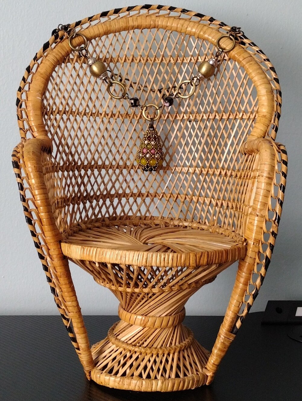 Pam Hiran Anthropologie Chunky Bohemian Teardrop Beaded Pendant Necklace
